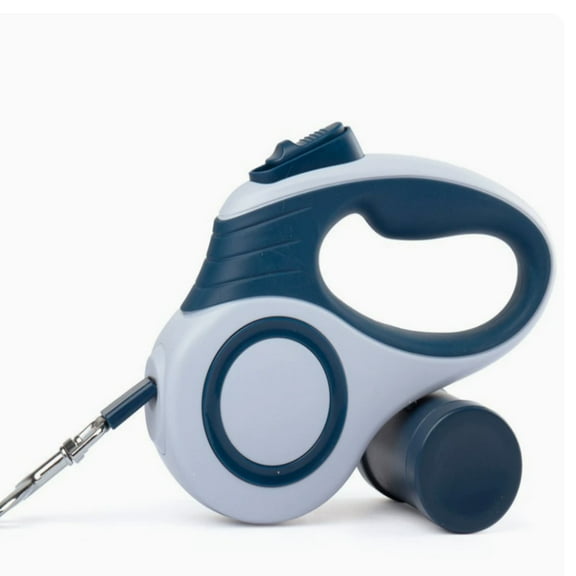16ft Retractable Dog Leash for Medium & Large Dogs  Durable Nylon Extendable Lead with Comfortable Handle  Blue/White