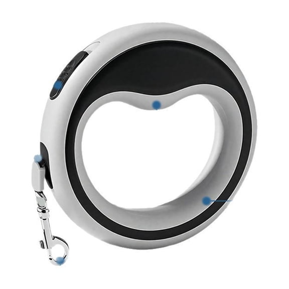 Retractable Dog Leash, 360° Tangle-Free Walking Lead with One Hand Brake Lock for Small Medium Dogs Cats Outdoor Use(White,300cm)