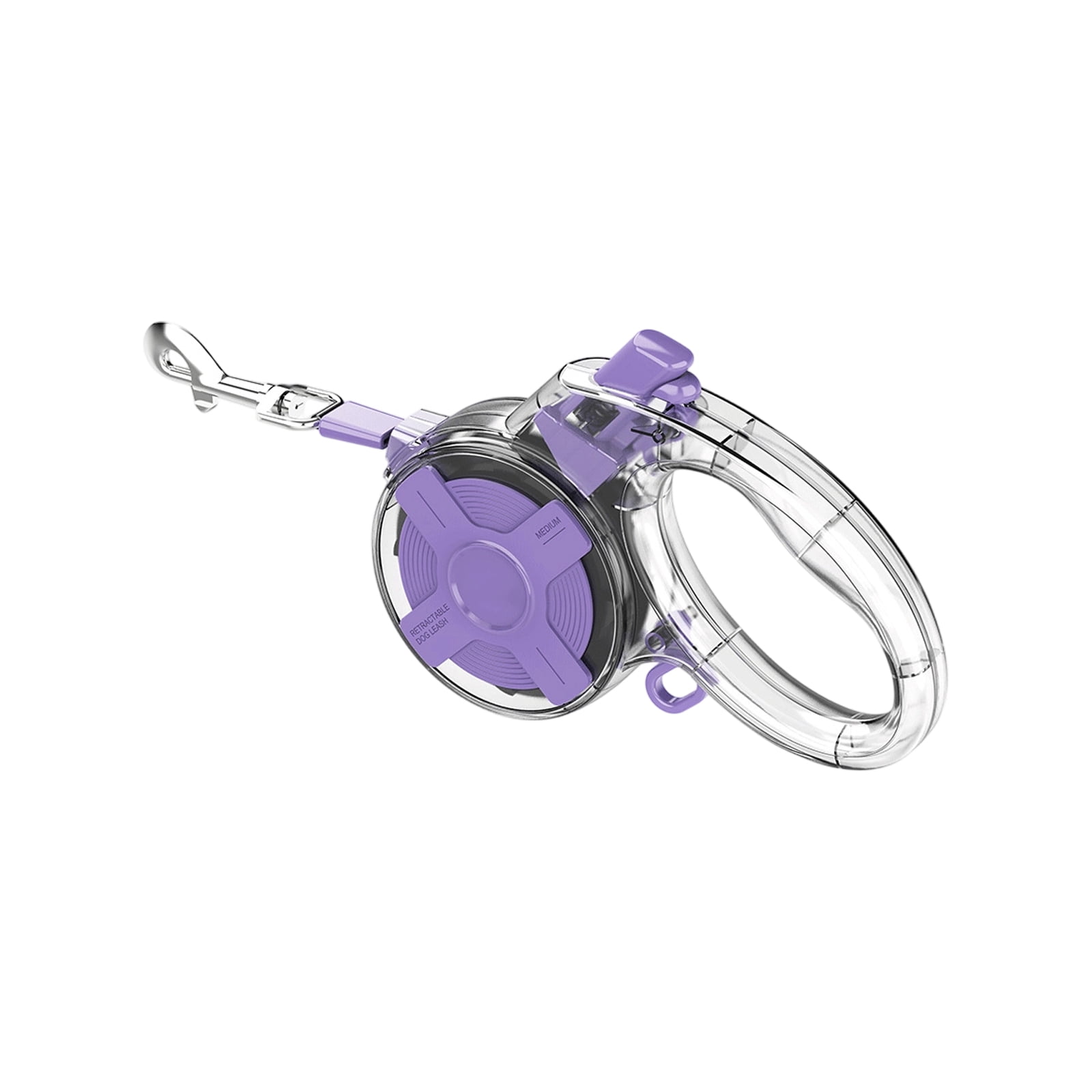 Retractable Dog Leash 4M Automatic Telescopic Pet Leash One Hand Brake 360 Degree Tangle-Free Reflective Nylon Dog Lead for Small Medium Dogs Walking Pet Supplies, Purple