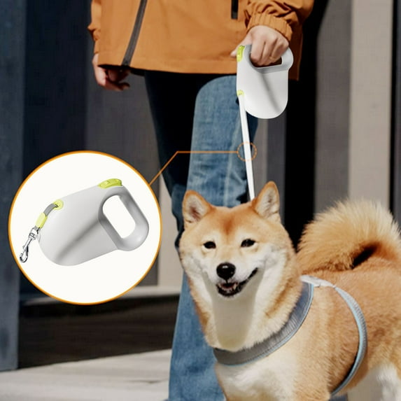 Retractable Dog Leash, Automatic 16.4 ft Pet Lead with Lock Button, Tangle-Free Design and Comfort Grip Handle for Medium Large Dogs Walking