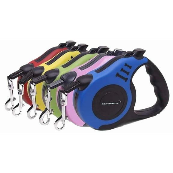 Retractable Dog Leash Automatic Telescopic Tractor Dog Tape, Pet Tape 10/16 FT Durable and Convenient, with Non-Slip Handle, Suitable for Small and Medium Dogs white