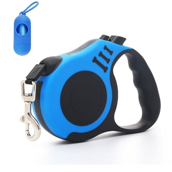 Retractable Dog Leash with Dispenser and Poop Bags, 10/16ft Heavy Duty Reflective Walking Pet Leash for X-Small/Small/Medium/Large Breed Dogs or Cats up to 26 lbs, Tangle-Free