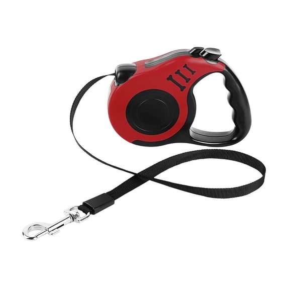 Retractable Dog Leash – Extendable up to 16.4 FT, Heavy Duty Nylon Tape, No-Tangle, One-Handed Brake & Lock, for Small to X-Large Dogs up to 110 lbs (Red)