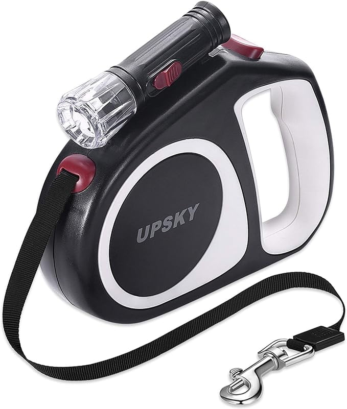 Retractable Dog Leash with Flashlight, 16ft Dog Walking Leash for Small