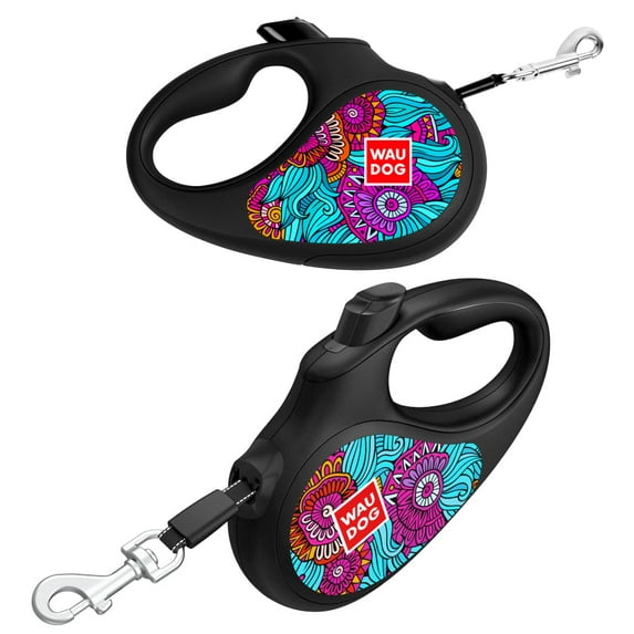 Retractable Dog Leash | Heavy Duty Pet Walking Leash with Anti-Slip Handle | One Button Brake, Pause & Lock - Suitable for Dogs & Cats