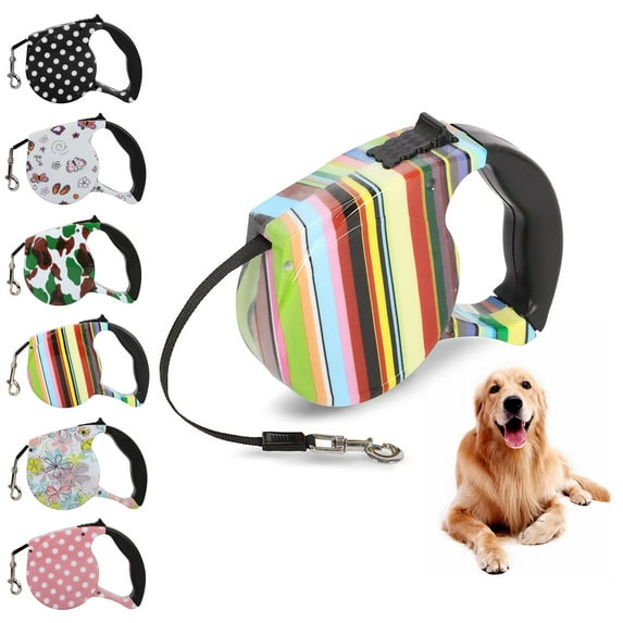 Retractable Dog Leash Lightweight Portative for Small Medium Dogs Up to 25KG Anti-Slip Handle, Anti-Tangled Strong Nylon Tape