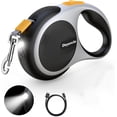 thumbnail image 1 of Retractable Dog Leash with LED Flashlight, Douexio Upgrade 3 in 1 Dog Leash Retractable for Small Medium Dogs Up to 66 lbs, 16ft, Anti-Slip Handle, 1 of 6