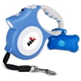thumbnail image 1 of Retractable Dog Leash with Light 15 Poop Bags, Dispenser 16ft Extendable Dog Walking Leash for Small Dogs up to 55 lbs, Non-Slip Handle - Blue, 1 of 6
