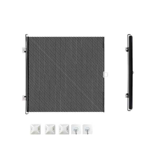 Retractable Doorstop for Home Use - Expandable Pet Barrier Gate Lightweight Automatic Cat Dog Stopping Door Barrier for Living Room Hallways and Stairs No Drilling Secure Pet Control