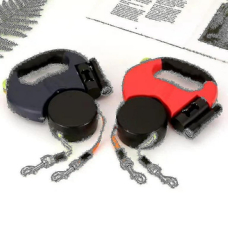 Retractable Double Dog Lead With Two 3 metre Cords 360 Double Tangle Free Dog Lead For Walking subaoe Walmart