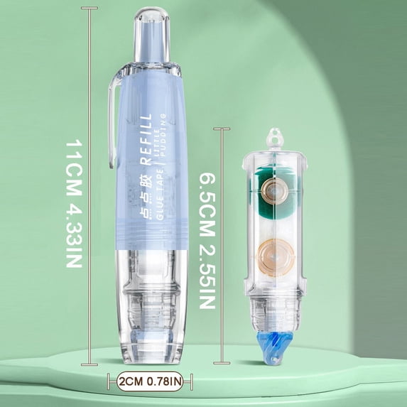 Retractable Double Sided Tape Runner, Refillable Adhesive Glue Roller