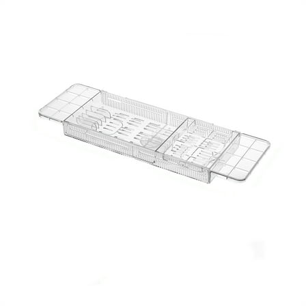 Retractable Drain Bathtub Rack Bathroom Plastic Bathtub Rack Toilet Multifunctional Storage Bathtub Tray