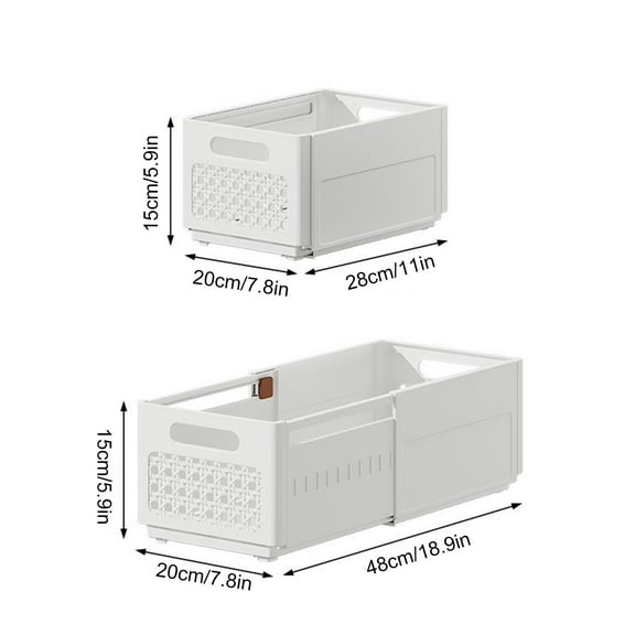 Retractable Drawer Storage Box for Clothes | Expandable Wardrobe Organizer for Pants & Shirts | Multi-Size Stackable Mesh Fabric Bins | Small, Medium & Large