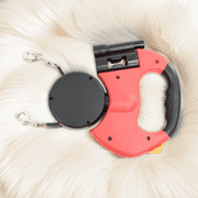 Retractable Dual Doggie Leash with LED Light, 360 Swivel No Tangle for Each Dog Independent Braking with 3M Reflective L