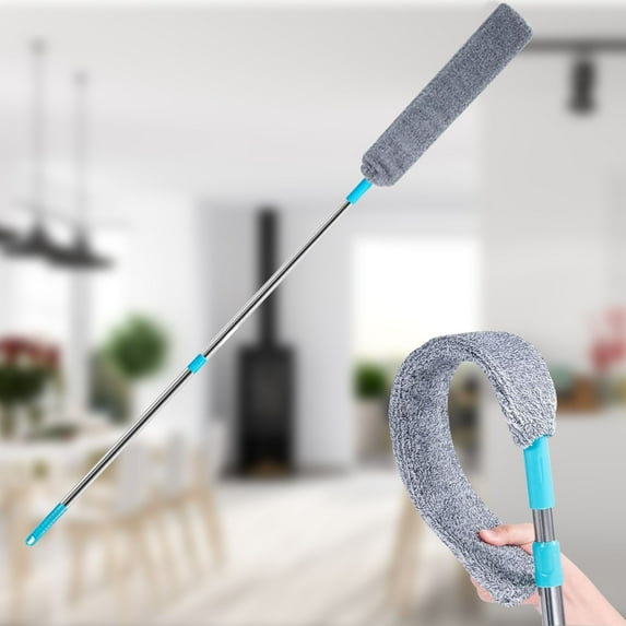 Retractable Dust Cleaner Under Appliance Microfiber Duster Dust Brush With Extension Pole (36 To 49 Inches) Cleaning Duster For Bed High Ceilings Furniture Bottom Household