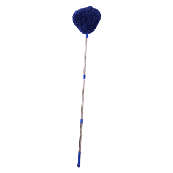 Retractable Duster Stainless Steel Long Handle Dusting Brush Car Household Cleaning Tools Navy Blue