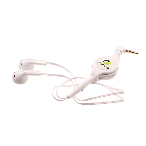 Retractable Earphones Headphones for T-Mobile REVVL 7 5G/7 PRO 5G - Hands-free Headset Handsfree Earbuds Earpieces Microphone