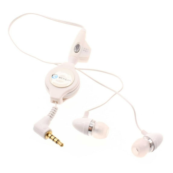 Retractable Earphones for Kyocera DuraXE Epic, DuraForce Pro 2 - Wired Headphones Handsfree Mic Headset 3.5mm Earbuds for Kyocera DuraXE Epic, DuraForce Pro 2
