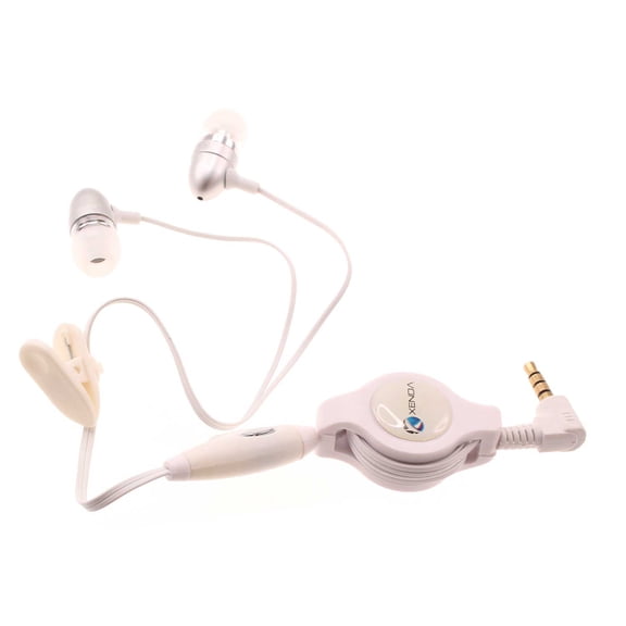 Retractable Earphones Wired for Samsung Galaxy A06 - Headphones Handsfree Mic Headset 3.5mm Earbuds Earpieces