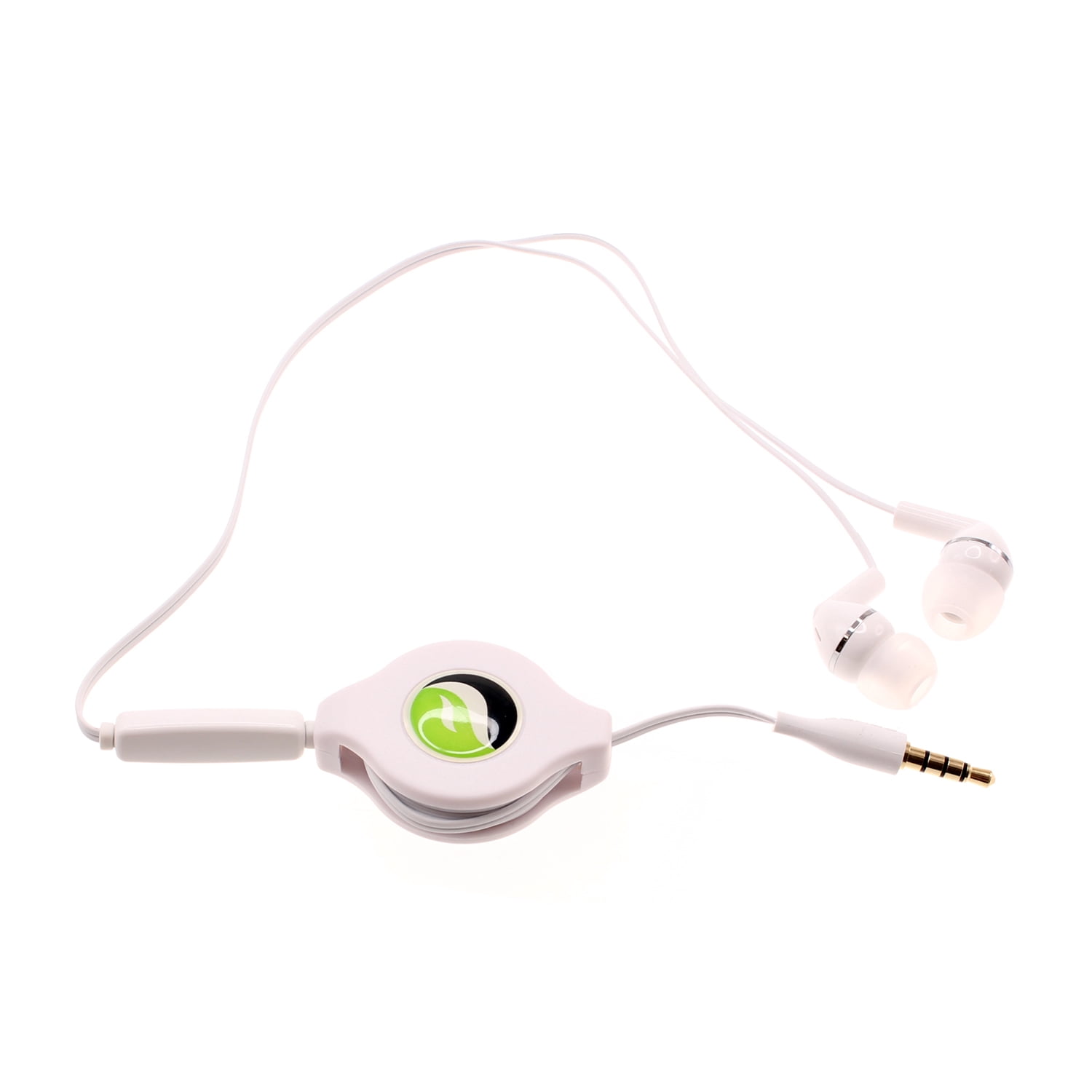 Retractable Earphones for Motorola Moto Tab G62/Tab G70 - Headphones Hands-free Headset 3.5mm w Mic Earbuds Earpieces Microphone