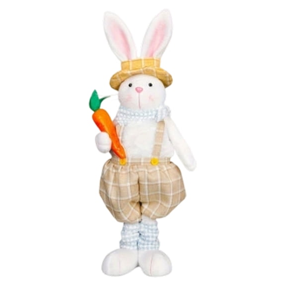 Retractable Easter Bunny – Adjustable Height Stuffed Rabbit With Carrot Prop Festive Easter Home For Shelves & Entryways Soft Rabbit Figure F Tpa3116 Amp 450 Amp Reveal Dolls 730 Dolls Journal Peru