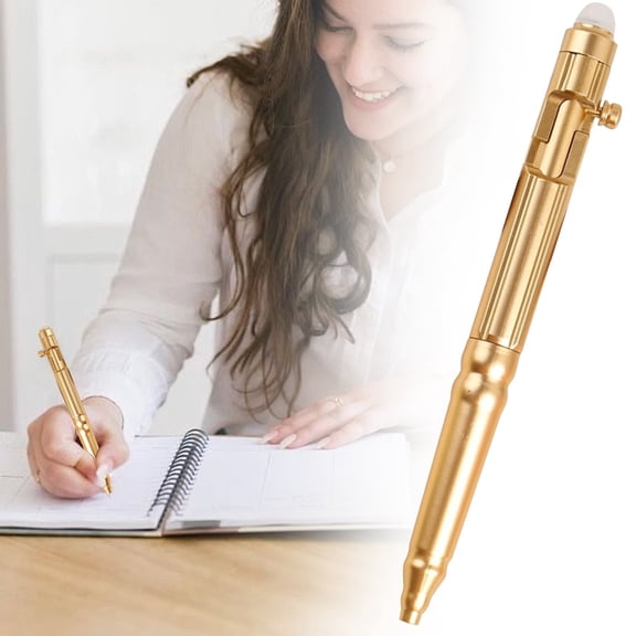 Retractable Erasable Gel Pens, 0.5Mm Fine Point Erasable Pen, Smooth Writing for Note Taking Marking Planner Crossword Puzzles, 3 Ml (Gold)