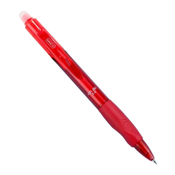 Retractable Erasable Gel Pens Clicker Fine Point 0.5 mm, No Need for White Out,Assorted Colors 1 Pack Fine Point Smooth Writing Point Pens Make Mistake Disappear, 0.5mm Erasable Gel Pens,Red