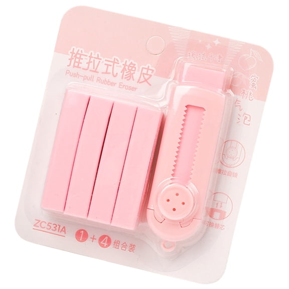 Retractable Eraser with Refills Sliding Retractable Pencil Erasers Easy Erasing