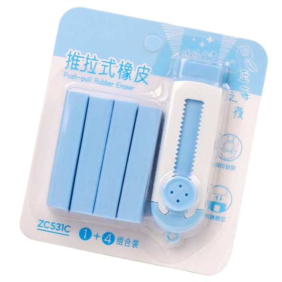 Retractable Eraser with Refills Sliding Retractable Pencil Erasers Easy Erasing