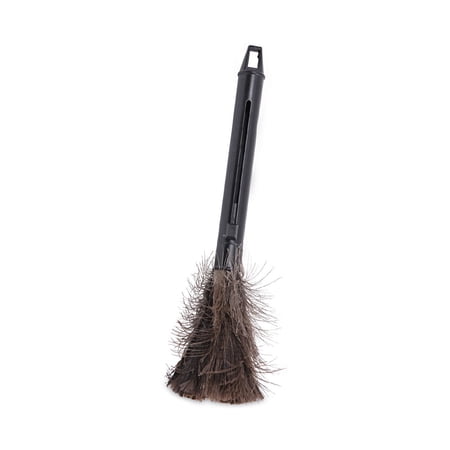 Boardwalk Retractable Feather Duster, Black Plastic Handle Extends 9" to 14"