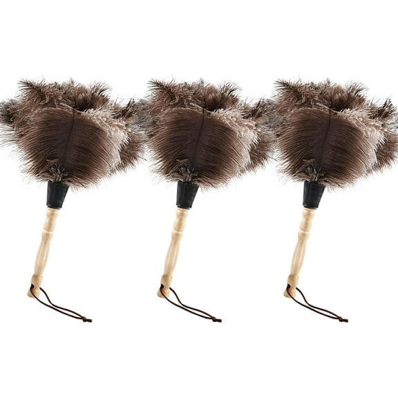 Retractable Feather Duster-Genuine Ostrich Feathers,Anti-Static,Reusable Eco-Friendly Handheld Cleaning for Keyboard,Home,Car,Office(10 to 15 Inches) 3 Pack