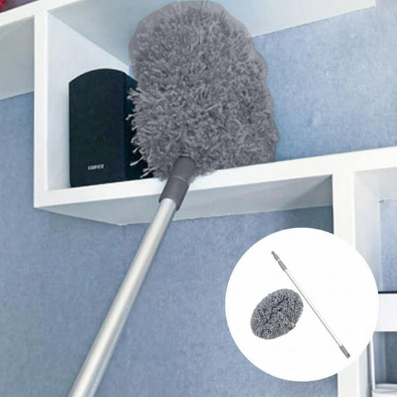Retractable Feather Duster Ring Dust Sweep Ceiling Artifact Clean Duster Wipe Ceiling Fan Round Dust Duster/ Gy1 Retractable Circular Dust Sweeper