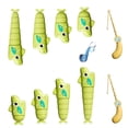 thumbnail image 1 of Retractable Fishing Game – 8 Fish, 2 Rods, Who Can Catch the Longest Fish Game, Competitive Catch & Measure Party Game for Couples, Friends, 1 of 9