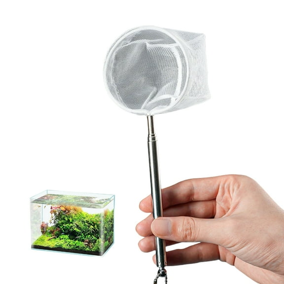 Retractable Fishing Net For Fishtanks Maintenances Ergonomic Grip And Fine Net Design Safe For Small Aquariums Use