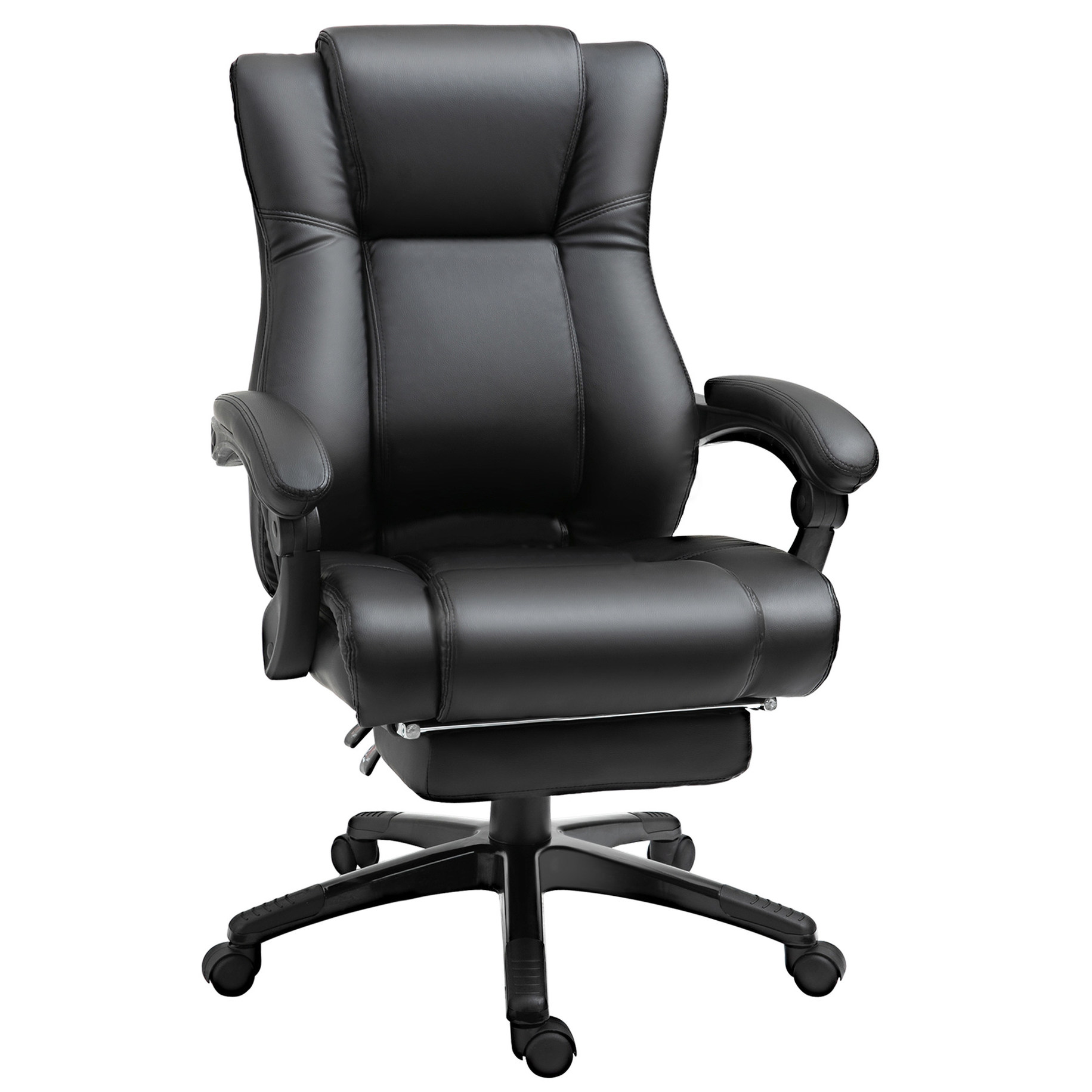 Retractable Chair Computer Retractable Footrest Computer Chair+Thick Padded Armrests