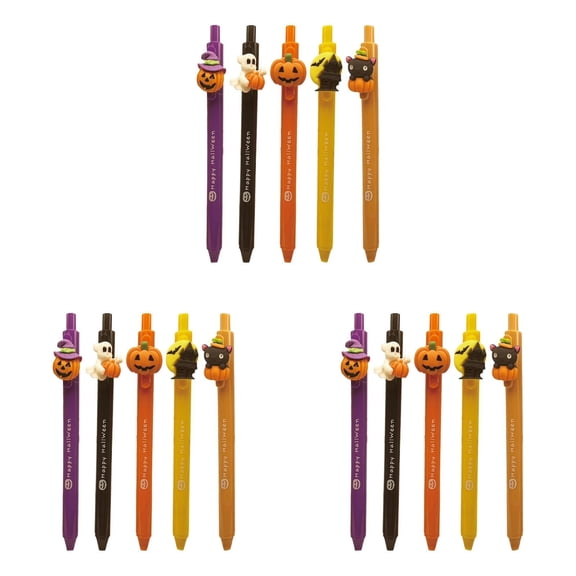 Retractable Funny Halloween Gel Pen For Adults, Smooth Writing 0.5mm Quick Drying Black Ink Desk Accessory, Spooky Themed Stationery Gift