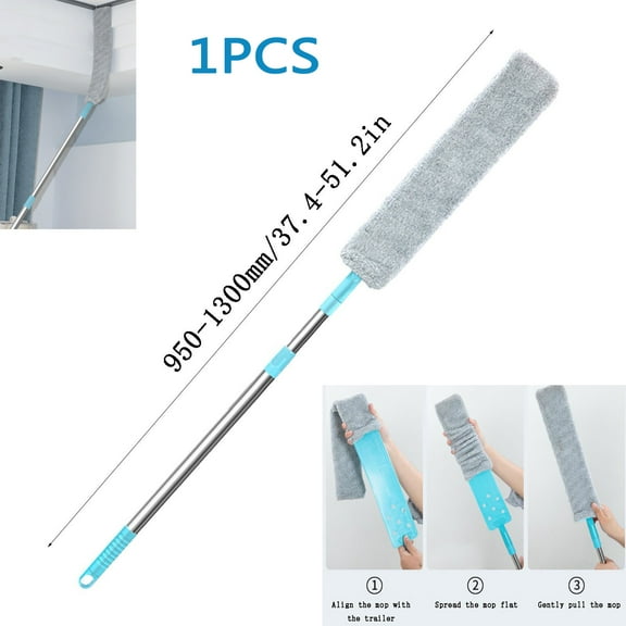 Retractable Gap Dust Cleaner,Cleaning Duster Bendable Multi-Functional Dusting Tool for Home Ceiling Fans and Hard Reach Corners Includes Handle and Washable Cloth