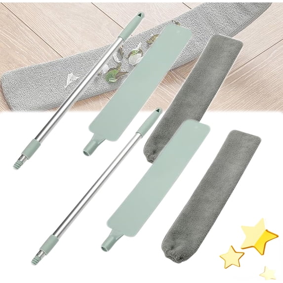 Retractable Gap Dust Cleaning Artifact, Extendable Microfiber Duster with Bendable Head, Under Furniture & Hard-to-Reach Areas, Reusable Washable Dusting Wand for Home (2pcs)