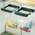 thumbnail image 1 of Retractable Garbage Bag Hanger for Kitchen Sink, Punch-Free Foldable Trash Bag Holder with Strong Adhesive, Wall-Mounted Storage Rack for Bathroom Washbasin Towels and Rags, 1 of 6