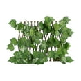 thumbnail image 1 of Retractable Garden Fence with Artificial Plant Outdoor Garden Backyard Decor Grape Leaves, 1 of 8