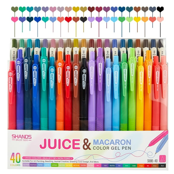Retractable Gel Ink Pens, 0.5mm Extra Fine Point Tip, Journaling Smooth Writing Note Taking Coloring