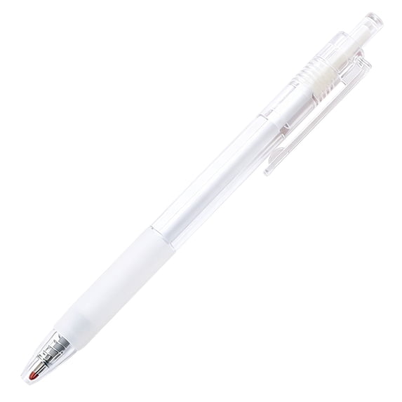 Retractable Gel Ink Pens, 0.5mm Soft Grip Aesthetic Fine Point Pens, Smooth Writing Cute Journaling Pens For Note Taking Office, 3ml (White, 13.8*1CM)