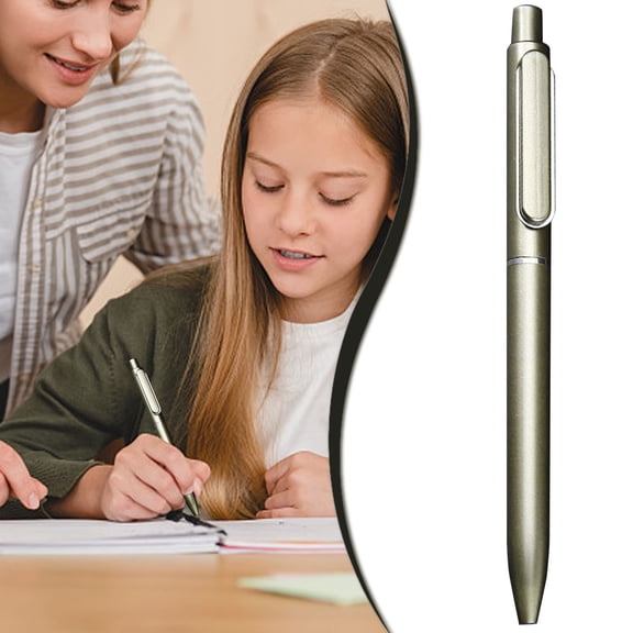 Retractable Gel Pen,0.5mm Fine Point Smooth Writing Pen,Leak Proof Portable Clip Design Journal Note Handwriting Pen,5.87"×0.39",1PC,Gold
