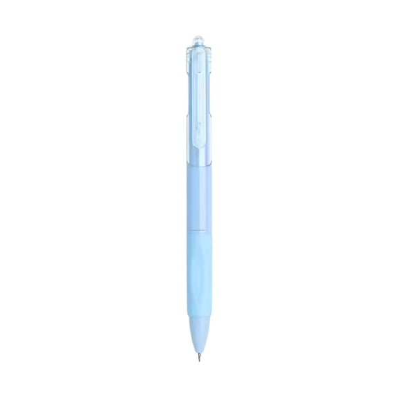 Retractable Gel Pens, 0.5mm Fine Point Black Ink Pen with Refillable 0.03 fl oz Ink for Office Notes Journaling Planner, Blue Barrel