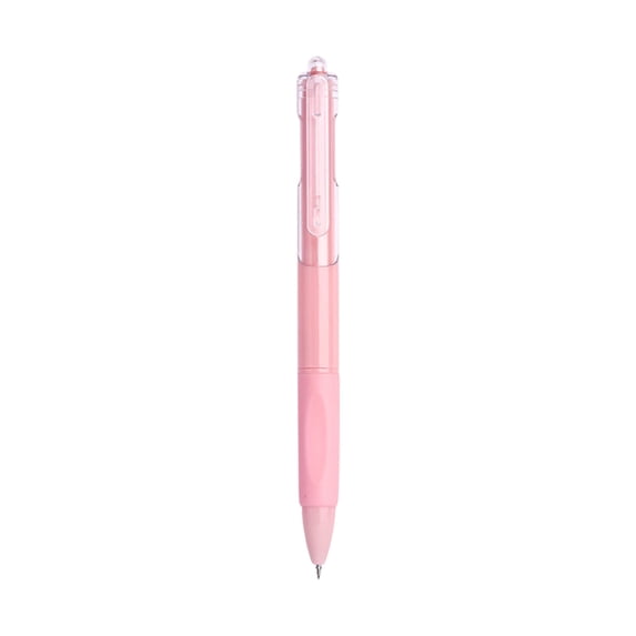 Retractable Gel Pens, 0.5mm Fine Point Black Ink Pen with Refillable 0.03 fl oz Ink for Office Notes Journaling Planner, Pink Barrel