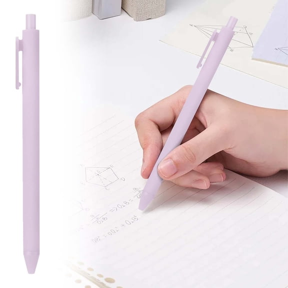 Retractable Gel Pens 4-Pack, 0.5mm Smooth Writing Ballpoint Pens with 10ml Ink, Colorful Pens for Journaling, Lavender