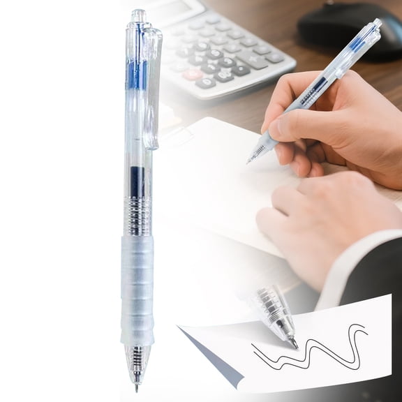 Retractable Gel Pens,Fine Point 0.5mm, Extra Soft Grip, Fast Dry, Blue Ink Smooth Writing Pens for Journaling Office College Supplies
