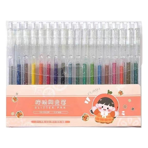 Retractable Glitter Glue Pen Set, 10ml Sparkly Glue Pens for Crafts, Transparent Glitter Gel Pens for Card Making, Adult Coloring Books, 2026 New Glitter Pens