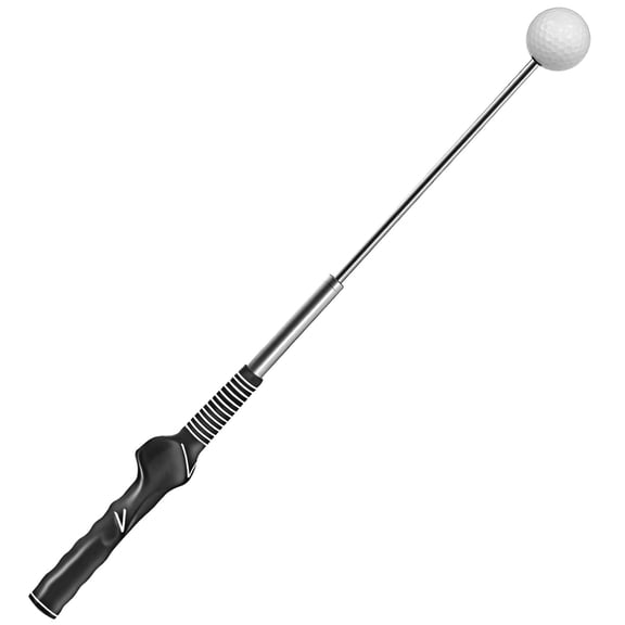 Retractable Golf Swing Trainer, Adjustable Stainless Steel Grip Aid for Swing Speed, Accuracy & Stability, Non-Slip Handle, Portable 15.2-26" Length for Indoor & Outdoor Practice