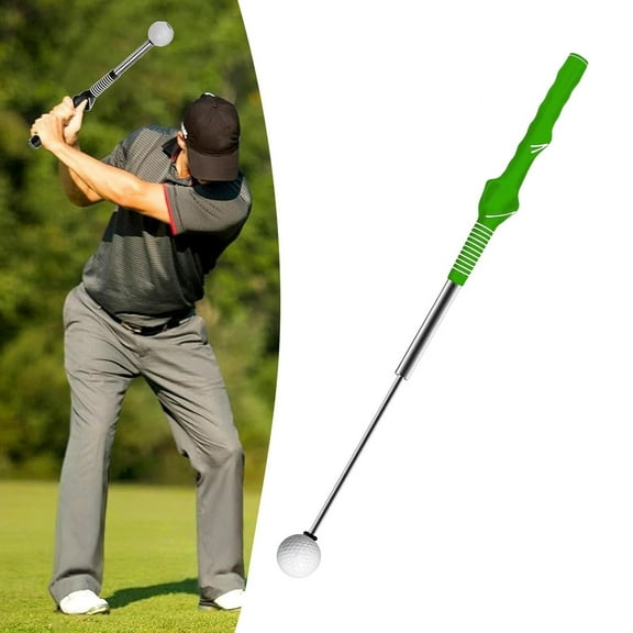 Retractable Golf Swing Trainer – Enjoy Swinging Anytime, Anywhere,Training Aid for Grip Correction, Click Feedback & Arm Connection, for Right & Left-H anded Golfers, Indoor & Outdoor Practice